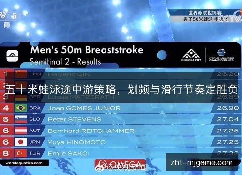 五十米蛙泳途中游策略，划频与滑行节奏定胜负